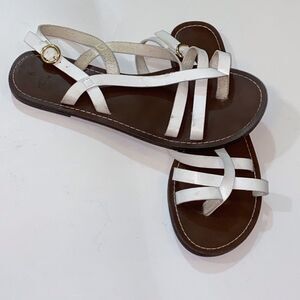 Faded Glory Women's White Strappy Sandals Size 9
